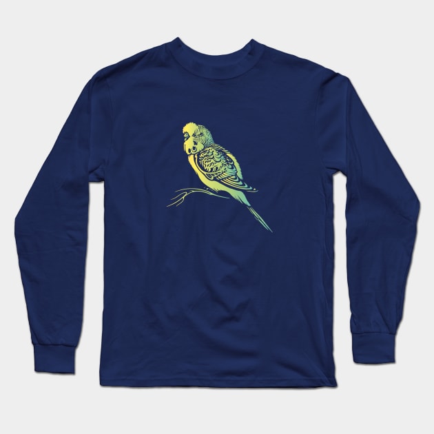 Budgie (Parakeet) Long Sleeve T-Shirt by Yulla